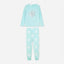 PMK Aqua Blue Fluffy Pajama 2Piece Set 12684