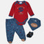 DDG Applic Rugby Team Red Baby 4 Piece Gift Set 13002