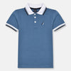 NAU Embroided Logo Cadet Blue Pique Polo 13024