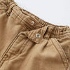 ZR Brushed Canvas With Small Pocket Silver Button Brown Pant 14198