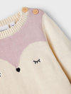 NME IT Embroided Face Cream Sweater 10888