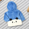 MNI Balabala Panda Back Blue Warm Sherpa Fabric Hooded Jacket 13432