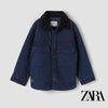 ZR Quilted Warm Washed Two Pocket Denim Jacket 13386