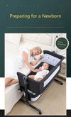 Baby Bedside Crib With Easy Folding and Height Adjustment 11275