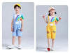 CN Rainbow Print Blue Dungaree With T-Shirt 2 Piece Set 11633