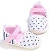 VLSN Heart Print Lace Style PreWalker White Shoes 12111