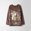 IFNTY Kids Deer & Squirrles Applic Brown Fleece Sweatshirt 13608
