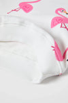 ZR All Over Swan Print White Light Fleece Sweatshirt 13740