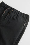 ZR Always Play Orange Dotted Cord Plush Black Trouser 11239