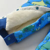C Dino Style Fur Warm Blue Snow Suit 11866