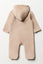 AKMS Applic Elephant Warm Fluffy Furr Fleece Brown Romper 13334