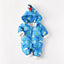 C Dino Style Fur Warm Blue Snow Suit 11866