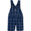 Oshksh Thin White Lines Blue Check Cotton Dungaree 11564