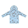 DSNY Bunny Face Warm Furr Fleece Blue BathRobe 13338