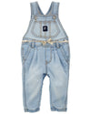 OshKsh Light Wash Blue Without Belt Terry Dungaree 11595