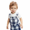 Oshksh Blue & White Box Check Buckle Top Cotton Dungaree 11559