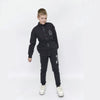 L&S Skateboat Print Sided pocket Black Fleece Zipper 14986