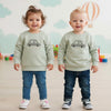 5.10.15 Happy Baby Car Embroided Pistachio Terry Sweatshirt 14856