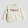 HM Miami Embroided Cream Light Fleece Sweatshirt 14244