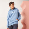 MX Never Give Up Print Blue Fleece Kangaroo Pocket Hoodie 12422