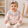 ORCH Double Layer Owl Pockets Baby Pink Cardigan 10893