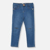 River Island Molly Mid Blue Knee Cut Skinny Denim 12707