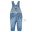 OSHKSH All Over Flower Print Blue Terry Girls Dungaree 11578