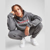 HR Embroided To Something with Kangroo Pocket Style Dark Grey Hoodie TrackSuit 14264