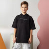 MX Embossed Optimistic Hooded Black T-Shirt 12916