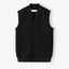 5.10.15 Mock Neck Quilted Front Pocket Black Sleeveless Zipper 14605