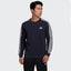 Embroided Logo 3 Stripes Sports Fleece Navy Blue Sweatshirt 10449