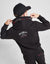 HR Embroided Kangroo Pocket Style Black Fleece Hoodie Tracksuit 14259