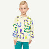 LE All Over Snake Print Fleece White Sweatshirt 14847