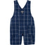 Oshksh Thin White Lines Blue Check Cotton Dungaree 11564