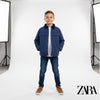 ZR Quilted Warm Washed Two Pocket Denim Jacket 13386