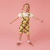 H&M Mustard & Black Big Leaves Slub Yellow Jumpsuit 11697