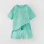 ZR Pocket Style Sea Green Shirt With Shorts 2 Piece Set 12896