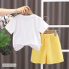 CN Martin Bear Hat Style White T-Shirts With Yellow Shorts 12975