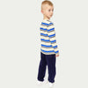 LE Back Pocket Style Navy Blue Terry Trouser 14626