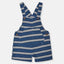 LL Tolls Print Yellow Top With Striped Cadet Blue Dungaree 2 Piece Set 12883