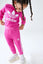 ADS Logo Print Pink Terry TrackSuit 13657