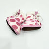 CN Giraff Print Dots Warm Quilted Pink Fleece Soft Bottom Shoes 12604