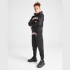 HR Embroided Kangroo Pocket Style Black Fleece Hoodie Tracksuit 14259