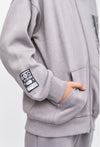 L&S Future Training Front Pocket Grey Fleece Zipper 14788