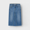 NME IT Rough Bottom Open Style Blue Long Denim Skirt 12952