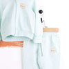 BNCH Multi Logo Aqua Green Zipper Hoodie with Trouser Terry 2 Piece Set 13241
