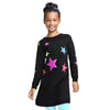 LPU Multi Sequin Stars Black Long Sweater Shirt 10872