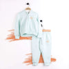 BNCH Multi Logo Aqua Green Zipper Hoodie with Trouser Terry 2 Piece Set 13241