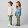 Kids Cargo Green Cotton Pant 15046