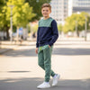 LS Optimist Print Green & Blue Terry Trackuit 12813